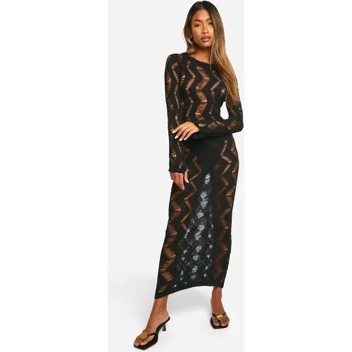 Robe Longue À Dos Nu Et Col Rond - S - boohoo - Modalova