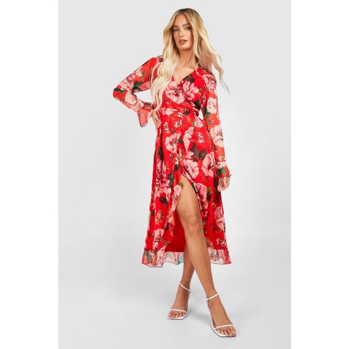 Robe Portefeuille Fleurie - 36 - boohoo - Modalova