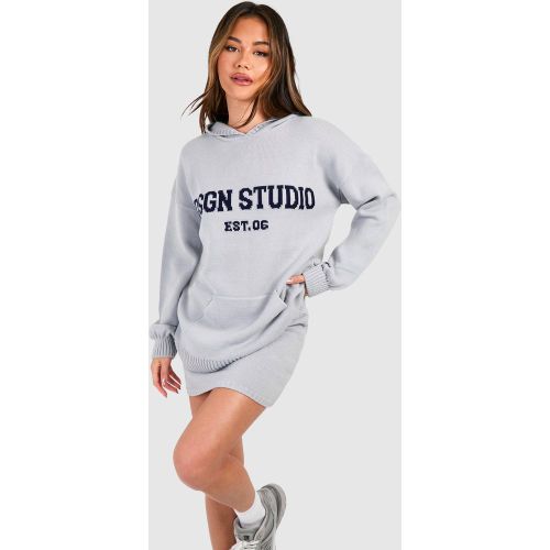 Ensemble En Maille Avec Sweat À Capuche Oversize Et Mini-Jupe - S - boohoo - Modalova