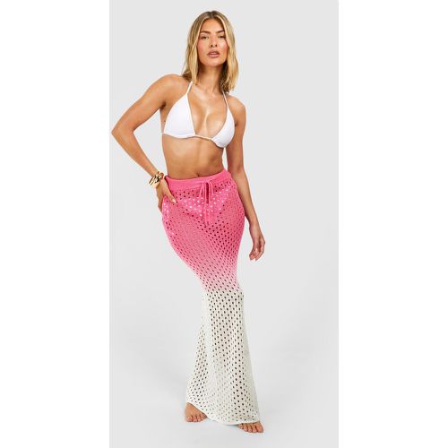 Jupe Longue De Plage En Crochet - M - boohoo - Modalova