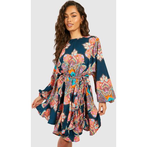 Robe Courte À Imprimé Cachemire - 36 - boohoo - Modalova