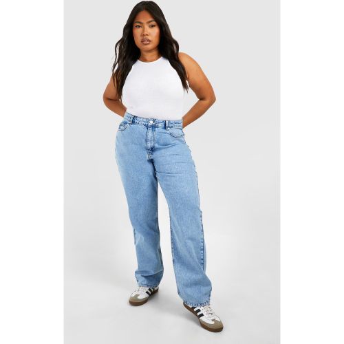 Grande Taille - Jean Mom Basique Délavé - 44 - boohoo - Modalova