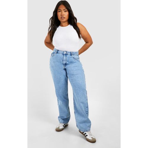 Grande Taille - Jean Mom Basique Délavé - 56 - boohoo - Modalova