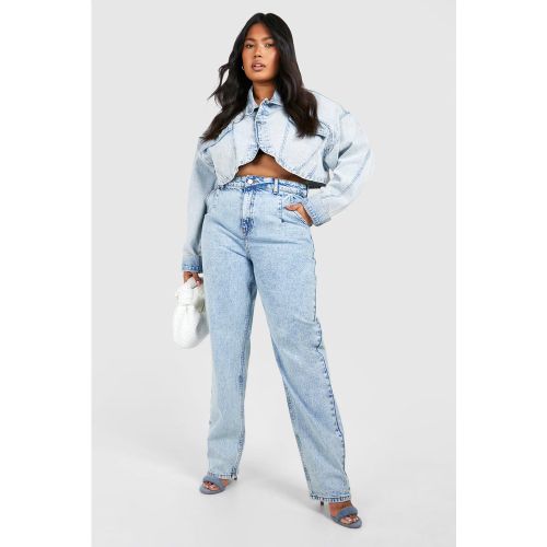 Grande Taille - Jean Mom À Taille Plissée - 44 - boohoo - Modalova