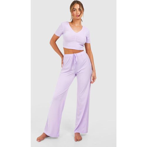 Ensemble De Pyjama À Manches Courtes Et Pantalon - 40 - boohoo - Modalova