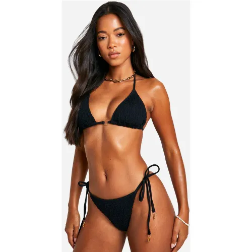Bikini Texturé À Imprimé Étoile - 44 - boohoo - Modalova