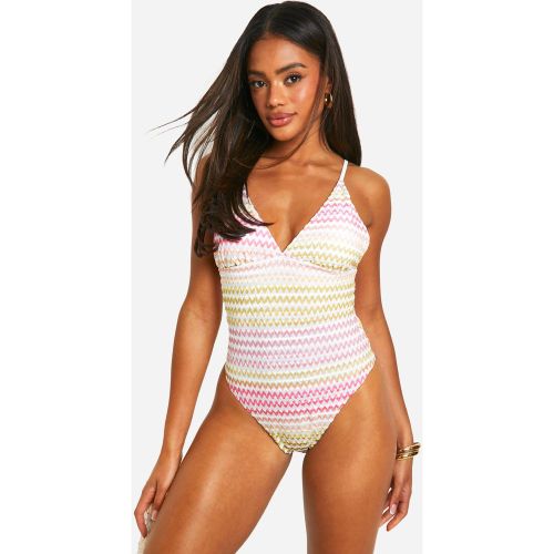 Maillot De Bain À Décolleté Plongeant - 34 - boohoo - Modalova