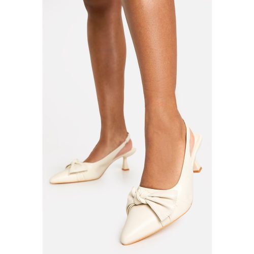 Escarpins À Petit Talon Et Bride Arrière - Blanc Écru - 38, Blanc Écru - boohoo - Modalova