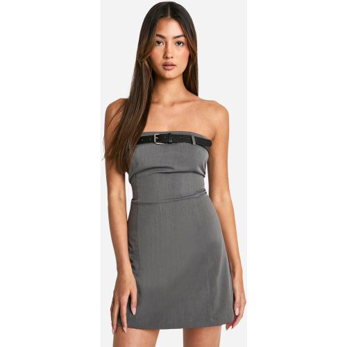 Robe Bustier Courte À Ceinture - 34 - boohoo - Modalova