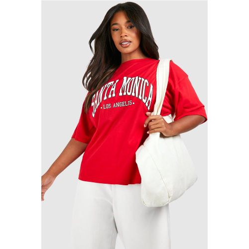Grande Taille - T-Shirt Oversize À Imprimé Santa Monica - 56 - boohoo - Modalova