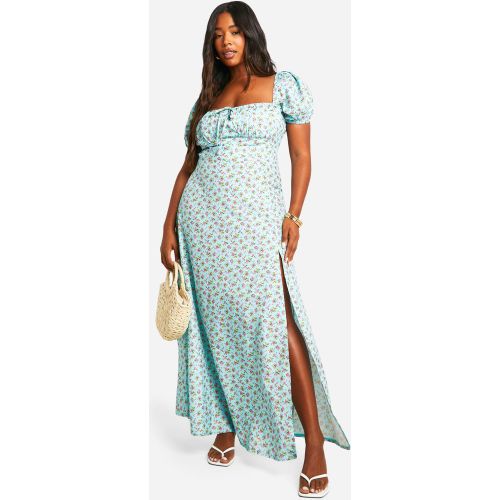 Grande Taille - Robe Champêtre Mi-Longue Fleurie - 54 - boohoo - Modalova