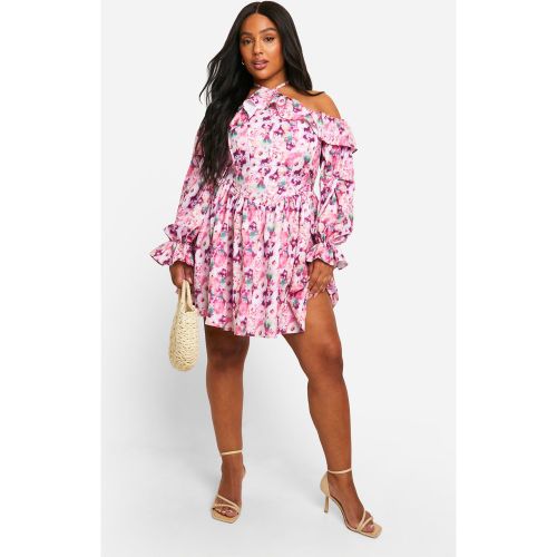 Grande Taille - Robe Champêtre Boutonnée - 50 - boohoo - Modalova