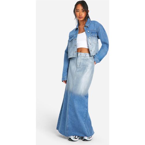 Jupe Longue En Jean À Imprimé Mé"Tall"isé - 36 - boohoo - Modalova