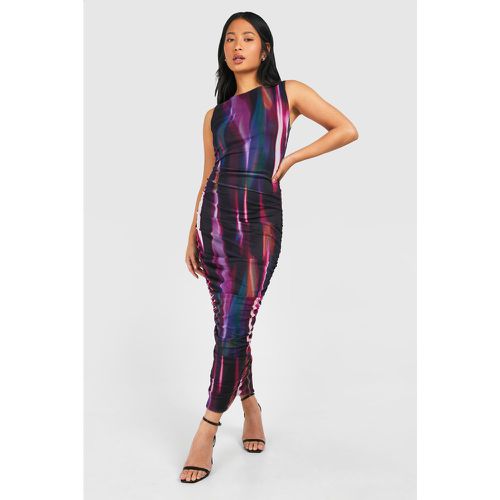 Petite" - Robe Longue Froncée En Mesh - 36 - boohoo - Modalova