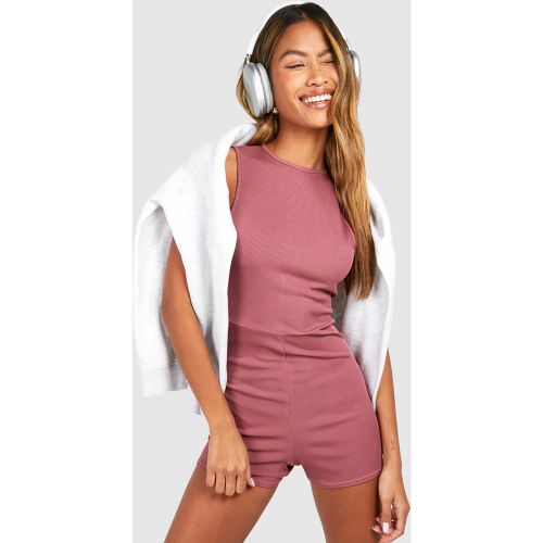 Combishort Côtelé À Dos Nageur - 40 - boohoo - Modalova