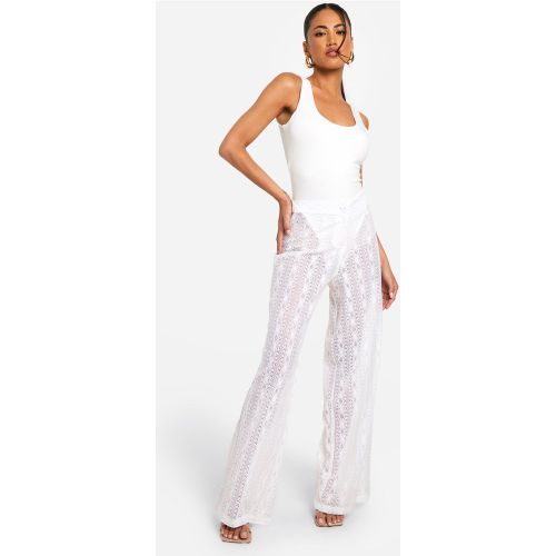 Pantalon Droit En Dentelle - 34 - boohoo - Modalova