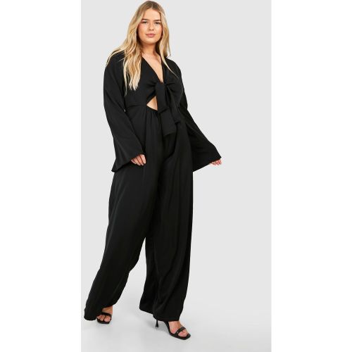 Grande Taille - Combinaison Large À Décolleté Plongeant - 44 - boohoo - Modalova