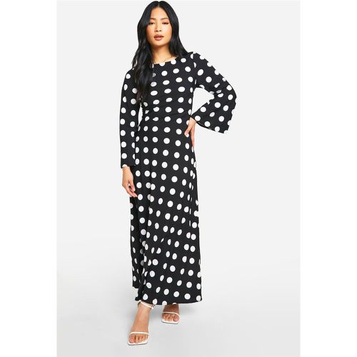 Petite" - Robe Longue À Manches Évasées Et Pois - 38 - boohoo - Modalova