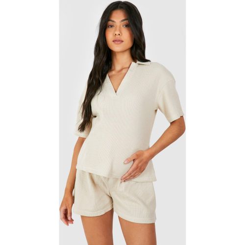 Maternité - Ensemble De Grossesse Avec Chemise Confort Et Short - 42 - boohoo - Modalova