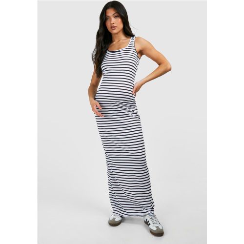 Maternité - Robe De Grossesse Longue Rayée À Col Rond - 36 - boohoo - Modalova