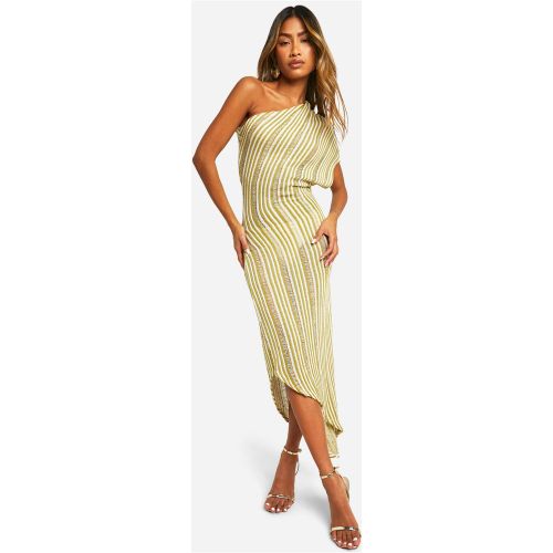 Robe Longue Asymétrique À Rayures - 36 - boohoo - Modalova