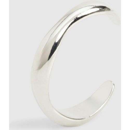 Silver Asymmetric Wavy Cuff Bracelet - - boohoo - Modalova