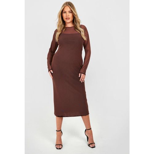 Grande Taille - Robe Longue En Tulle Contrastant - 54 - boohoo - Modalova