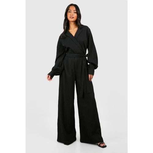 Petite" - Combinaison Large Texturée - 36 - boohoo - Modalova