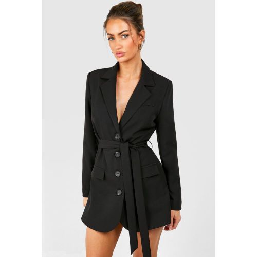 Combishort Ample De Tailleur À Ceinture - 36 - boohoo - Modalova
