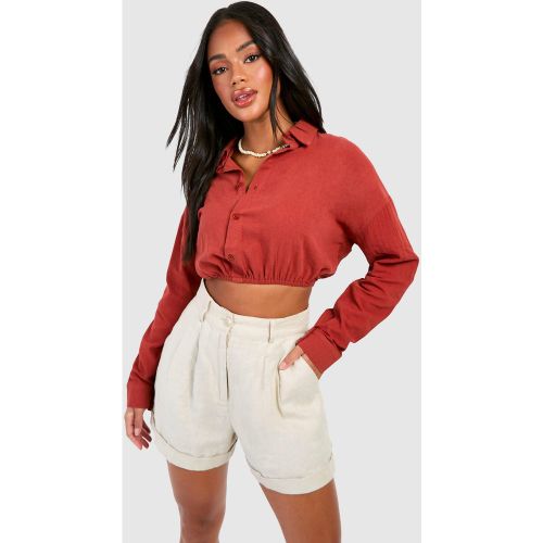Chemise Courte Froncée - 34 - boohoo - Modalova