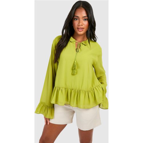 Blouse Babydoll Nouée - 34 - boohoo - Modalova