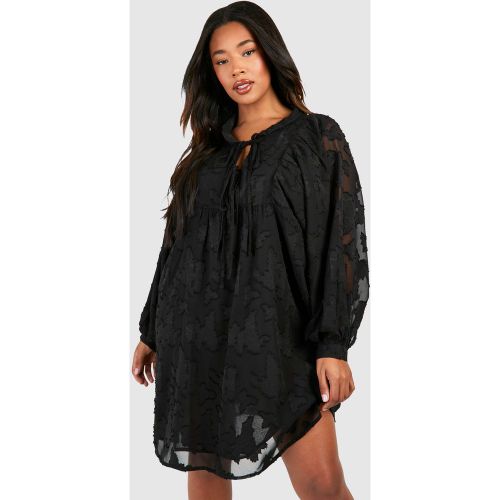 Grande Taille - Robe Courte À Col Montant Et Manches Longues - 50 - boohoo - Modalova