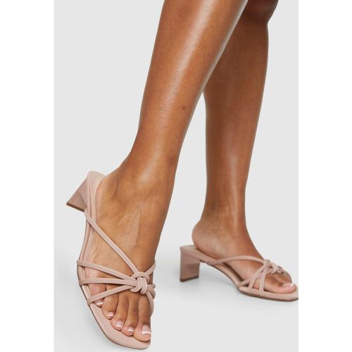 Mules Nouées À Talon - 39 - boohoo - Modalova