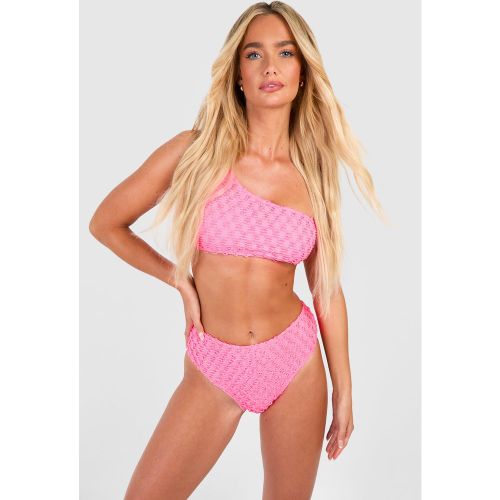 Bas De Maillot Taille Haute Texturé - / - 34, / - boohoo - Modalova