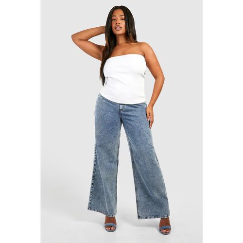 Grande Taille - Jean Droit Délavé - 44 - boohoo - Modalova