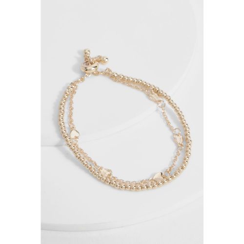 Lot De 2 Bracelets Perlés - One Size - boohoo - Modalova