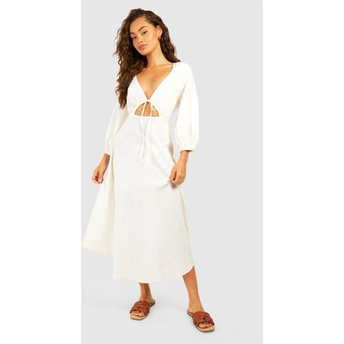 Robe Mi-Longue À Manches Bouffantes - 36 - boohoo - Modalova