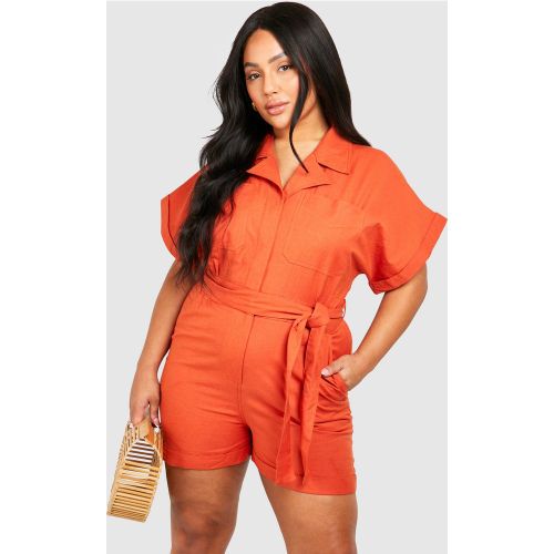Grande Taille - Combishort Utilitaire À Ceinture - 50 - boohoo - Modalova