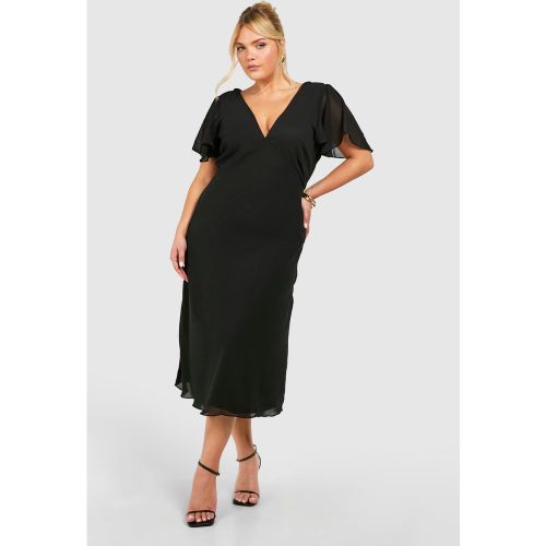 Grande Taille - Robe Mi-Longue À Manches Larges - 44 - boohoo - Modalova