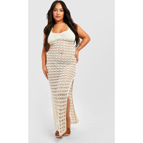 Grande Taille - Robe Longue De Plage En Crochet - 44 - boohoo - Modalova
