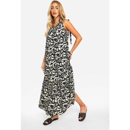 Robe Longue Imprimée À Volants Étagés - 38 - boohoo - Modalova