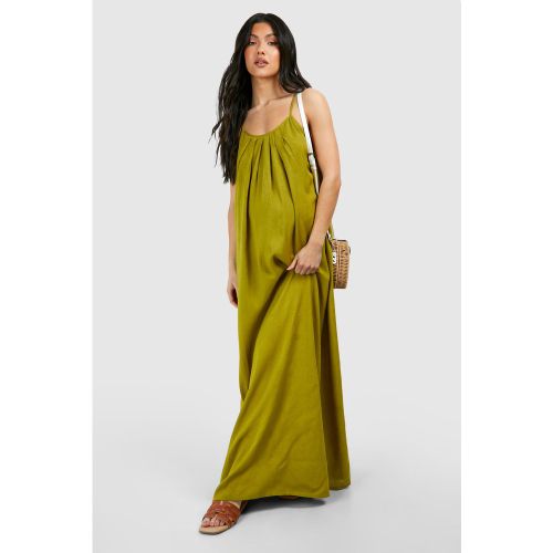 Maternité - Robe Longue De Grossesse À Bretelles - 36 - boohoo - Modalova