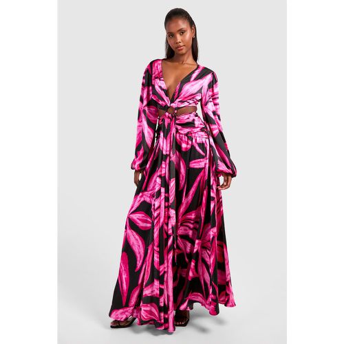 Robe Longue À Découpes Et Anneau - 36 - boohoo - Modalova