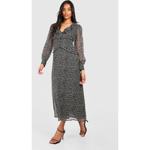 Tall" - Robe Mi-Longue À Volants Et Pois - 38 - boohoo - Modalova