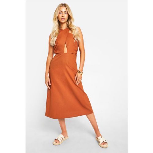 Robe Mi-Longue À Bretelles Croisées - 36 - boohoo - Modalova