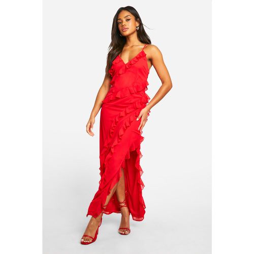 Robe Longue Légère À Volants - 40 - boohoo - Modalova