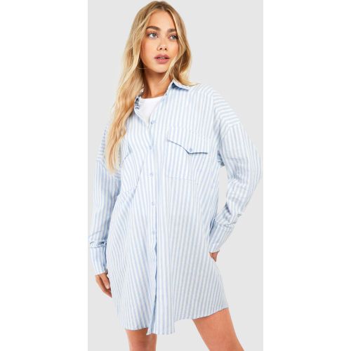 Robe Chemise Oversize À Rayures - 38 - boohoo - Modalova