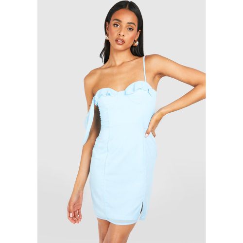 Tall" - Robe Courte En Mousseline De Soie À Volants - 38 - boohoo - Modalova
