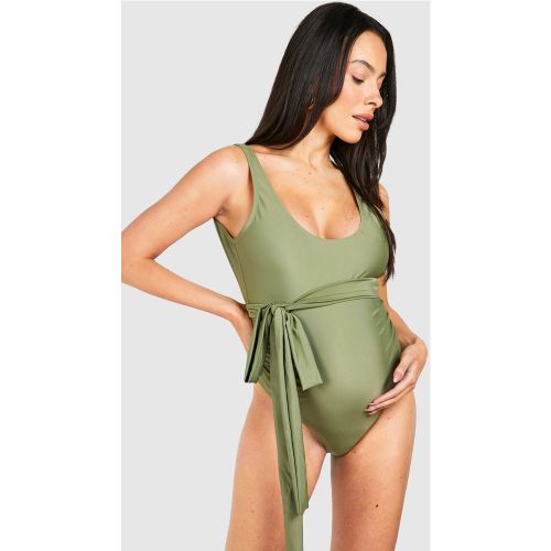 Maternité - Maillot De Bain De Grossesse Une Pièce À Ceinture - 36 - boohoo - Modalova