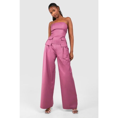 Pantalon Large À Détails Pincés - 34 - boohoo - Modalova